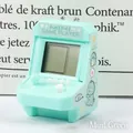 Mini console per videogiochi retrò portachiavi verde menta con carino dinosauro - Verde (Versione Inglese)