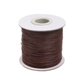 Deep brown 0.5mm waxed cord for DIY jewelry making on a professional spool - 0.5mm/10 Meters / Dark Coffee