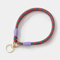 Universelles geflochtenes Handyband mit rot-blau-grünem Muster und goldener Metallschließe - 1.7cmx25cm / Rot
