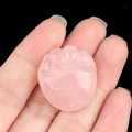 Handcrafted pink rose quartz crystal in a cat paw shape for desktop decoration - Rose Quartz