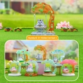 Totoro themed desktop ornament on nature swing with cherry blossoms and clouds - Childhood Swing Series (C012)-Random 1PC