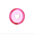 28mm Rose-Pink Bindering mit Herz-Ausschnitt für Pilzloch-Notizbücher - Rosa