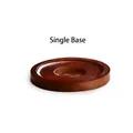 Base rotante in legno pregiato con finitura liscia per bicchieri da whisky - Base in Mogano / Solo Base