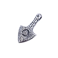 Nordic Viking Valknut pendant necklace in antique silver finish with Celtic axe design - Arrow Pendant Only (Without Chain)