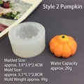 Silikonform in Kürbisform für DIY Mousse-Kuchen und Seife mit fertigem Produktbeispiel - Typ 2 Kürbis