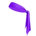Purple breathable mesh sports headband with adjustable knot tie for running and fitness - Purple