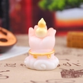 Main de Bouddha rose mignonne en résine tenant une gourde dorée pour guidon de vélo - Style Main de Bouddha Gourde (1223-1) / Pièce Unique / Or Rose