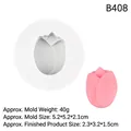 Tulip shaped white silicone mold for chocolate and handmade soap making b408 - Style 3#B408 / Gray