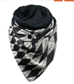 Thick warm black and white feather print shawl scarf with secure snap button closure - 150*75cm / Black White Feather Snap (Image 52)