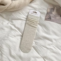 Maillard-Stil Beige Melange Crew Socken aus weicher gekämmter Baumwolle mit Strickmuster - Einheitsgröße / Grau/Weiß