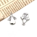 Silver angel pendant with Made for an Angel engraving for DIY jewelry making - Angel-13x17mm-1.1g-17360