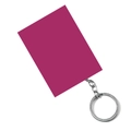 Porte-clés chat minimaliste avec étiquette rectangulaire magenta et anneau argent - Rabbit ears refer to tiger - crimson (blocked, you need to look at the picture and ask customer service) / Emballage Individuel
