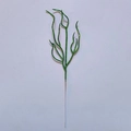 Glittery green artificial Christmas branches with golden accents for holiday party decor - Green