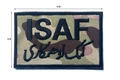8x5cm Jungle Camouflage ISAF Tactical Morale Patch with Black Embroidery and Hook Backing - ISAF (CP Camo)