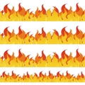 Flame border stickers in orange and yellow gradient for school bulletin board decoration - 7.5CM*5M