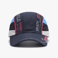 Hochwertige, schnelltrocknende Mesh-Baseballkappe für Herren mit Street-Skating-Print - Marineblau