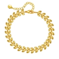 Pulsera de eslabones de espiga chapada en oro de 18K con cierre de mosquetón - Oro de 18K