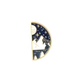 Enamel mountain moon pin with gold frame and forest landscape scenery badge - Moonlight Forest Silhouette (xz4314)