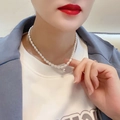 White Pearl Silver Ball Pendant