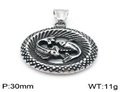 Vue détaillée du pendentif signe du zodiaque Poissons rétro de 30 mm de diamètre - Poissons (Sans Chaîne)