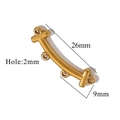 Golden stainless steel bohemian multi-strand curved connector 26x9mm for DIY jewelry - 26mm / Gold