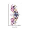 Tatuaggio temporaneo ghirlanda di rose colorate viola e blu, design sexy stile WM-XT-007 - WM-XT007
