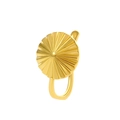 U-shaped non-piercing gold nose clip with a pleated radial flower design for women - Gold Umbrella Shape (x591)