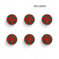 Christmas windmill candy charm in red and green spiral pattern for holiday decor - Red and Green
