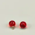 Botones de cristal facetado rojo brillante de 10mm para ropa tradicional y accesorios - 10mm / Rojo