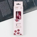 Floral aesthetic retractable gel pen set 0.5mm black ink four pieces per pack - Classic Rose Red / 4 Pcs/Box