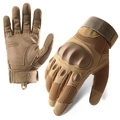Wolf Brown tactical gloves with touchscreen capability and hard knuckle protection shells - M / Z910 / Sand