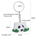 2024 football keychain pendant with soccer ball and goal charms for sport fans - Token Buckle Style (X-1726)