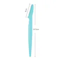 Mini portable safety eyebrow razor for beginners with a 4cm blade and 14.5cm total length - 5g/With Protective Net / Blue