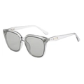 Occhiali da sole quadrati grigio trasparente con lenti grigio chiaro per uno stile moderno - Montatura Grigia Lenti Grigie
