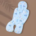Universal cooling gel pad for baby strollers in blue seahorse pattern design - Blue Seahorse