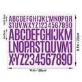 Purple vinyl letter stickers in 1 and 2 inch sizes for DIY scrapbooking and water bottles - Purple