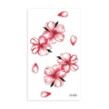 Pink cherry blossom temporary tattoo stickers with hand-painted floral style, model LY-429 - Cherry Blossom Illustration Petals Style (LY429)