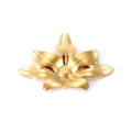 18k gold plated titanium steel flower pendant with detailed veins for jewelry DIY - 5# Veined Flower