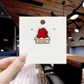 Cute red bear enamel pin in a paper box design on a white card for backpacks - 148*Red Bear in Box Pin