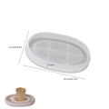 Ovale Silikonform für Wellenmuster-Tablett mit Abmessungen von 16,2 cm x 11,2 cm - Steinstruktur Ovales Tablett - Kurz