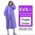Impermeabile viola riutilizzabile in EVA con cappuccio e polsini elastici - Taglia unica / Viola (Polsino Elastico Adulto)