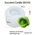 Stampo in silicone succulento 3D per candele fai-da-te, 43x42x30mm, capacità 7ml - Candela succulenta 20 (143)