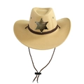 One Size (58cm) Beige with Brown Rope