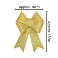 Fiocco natalizio glitterato oro per decorazione albero e confezioni 10x15cm - Oro (10*15cm)