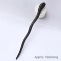 Handcrafted 18cm sandalwood hair stick with elegant wavy design for hanfu hairstyles - Shadow Follow