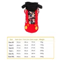 Size chart for coral fleece cartoon dog reindeer costume with dimensions from XS to XXL - S / Mickey Style Transformation Outfit