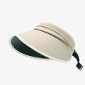 Cappello parasole beige a tesa larga con sommità aperta e protezione UPF50+ - Regolabile / Cachi