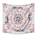 Detail of bohemian mandala tapestry featuring pink background with purple floral patterns - 73X95CM (Cross-border Brushed) / LT073-3 (Light Pink Floral)