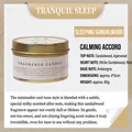 Sandalwood scented soy candle in golden tin featuring agarwood and ambergris notes - Sleep Sandalwood / 80g