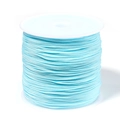 Light blue 0.8mm braided cord roll for DIY jewelry making and handmade crafts - 0.8mm Diameter (Approx. 90m/Roll) / Light Blue